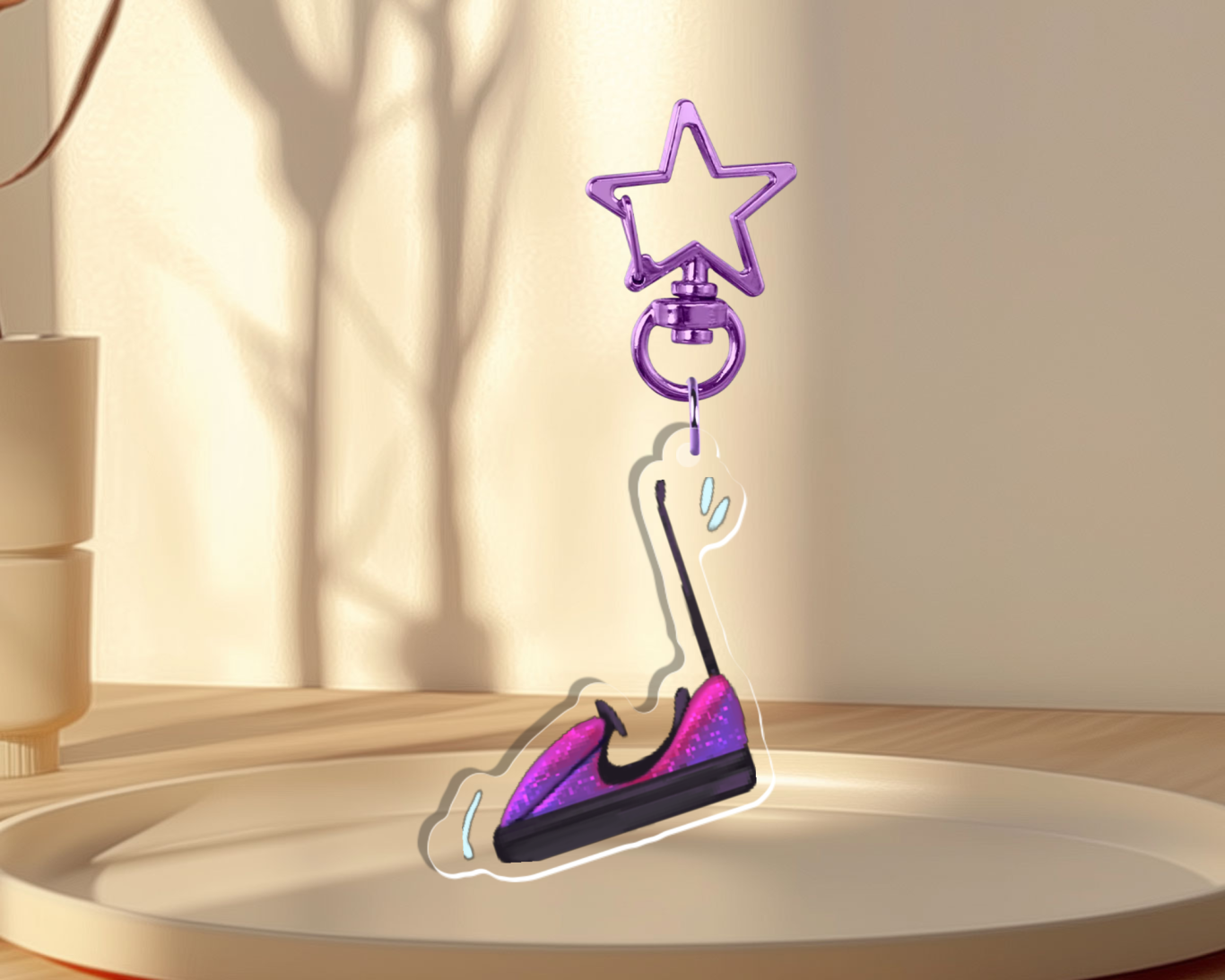 Express your competitive side with this bumper car keychain